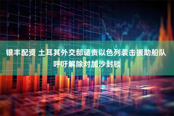 银丰配资 土耳其外交部谴责以色列袭击援助船队 呼吁解除对加沙封锁